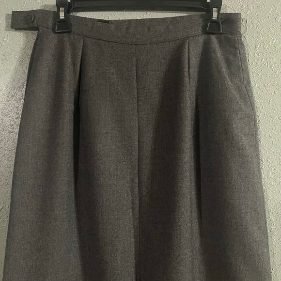 Vtg I. Magnin Women's Grey Wool Knee Length Skirt Sz10 Dark Feminine Elegant - Picture 11 of 11